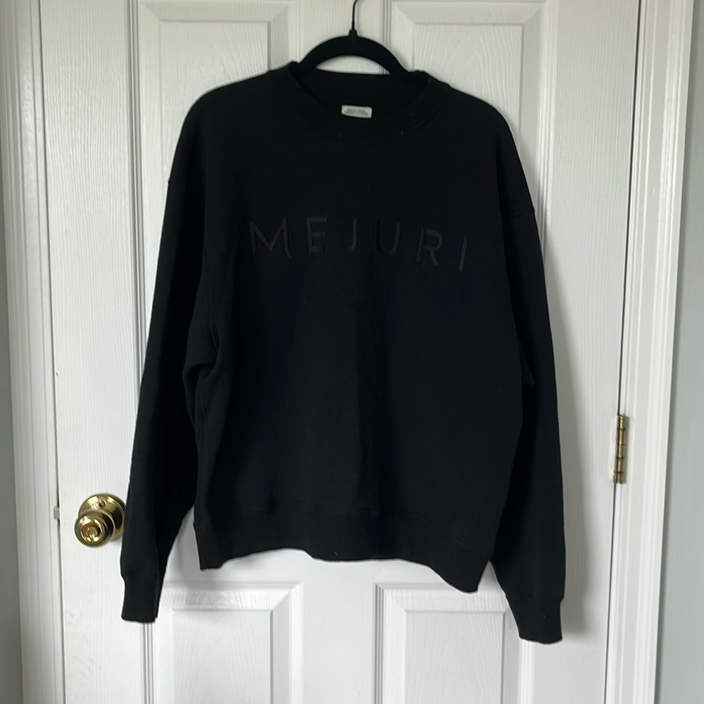 Black Mejuri Logo Crewneck Sweatshirt Size Small